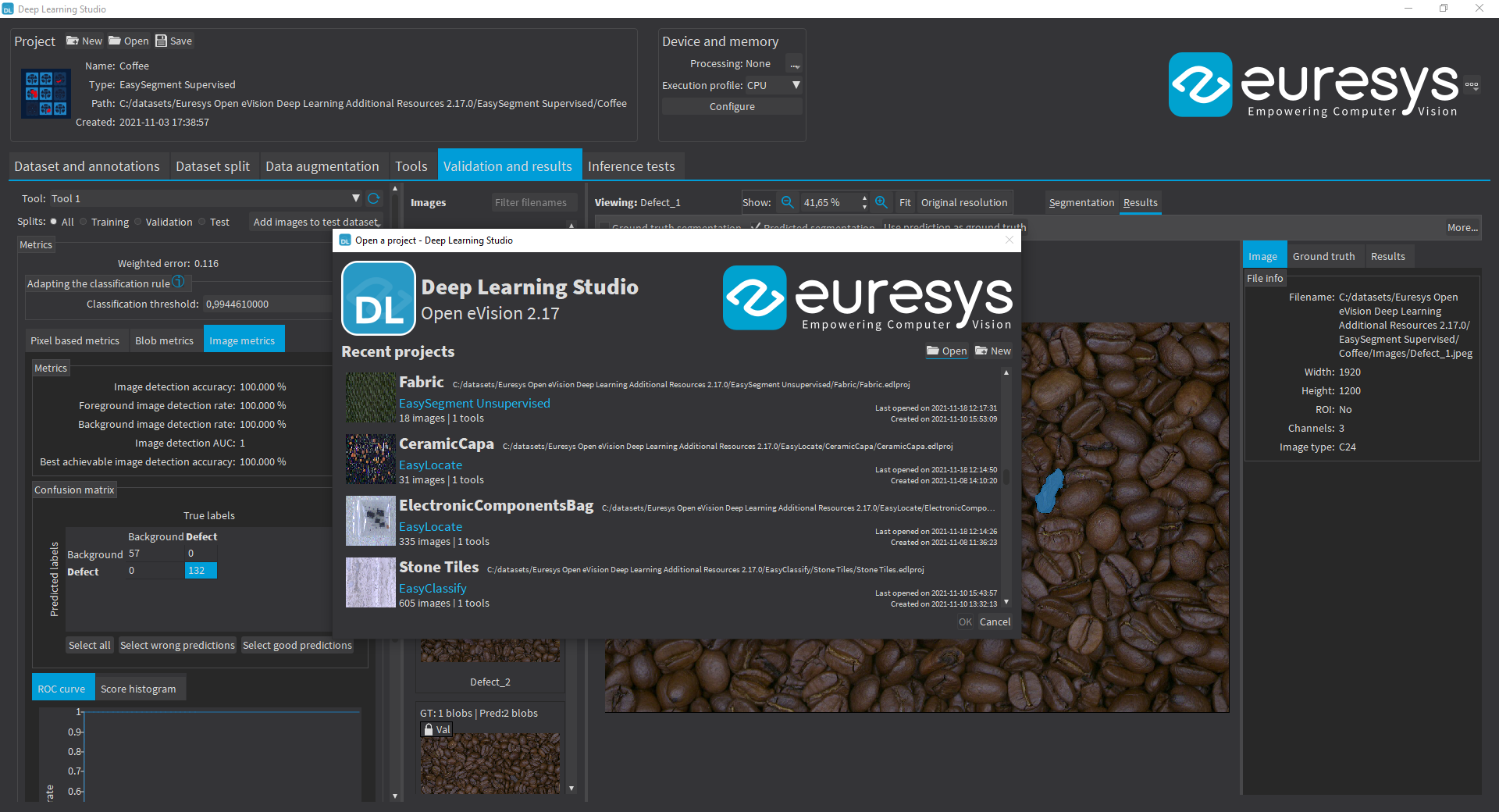 Open eVision Deep Learning Studio